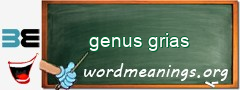 WordMeaning blackboard for genus grias